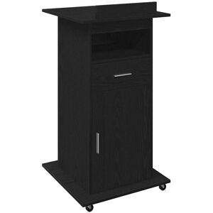 Vidaxl - Podium with Drawer Black oak 55 x 55 x 107 cm Engineered wood Vidaxl - Podium with Drawer Black oak 55 x 55 x 107 cm Engineered wood