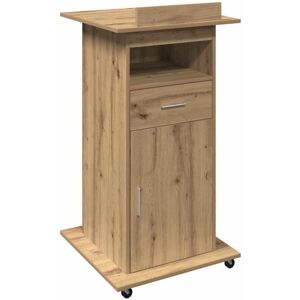 Vidaxl - Podium with Drawer Artisan oak 55 x 55 x 107 cm Engineered wood Vidaxl - Podium with Drawer Artisan oak 55 x 55 x 107 cm Engineered wood