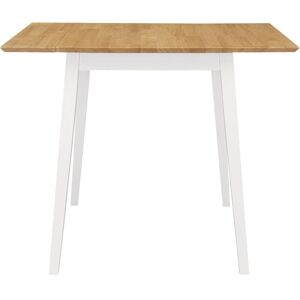 Hallowood Furniture - Drop Leaf Table, Ledbury Rectangular Small Folding Table in White Painted and Oak Finish, Space-Saving Design for Kitchen, Home Hallowood Furniture - Drop Leaf Table, Ledbury Rectangular Small Folding Table in White Painted and Oak Finish, Space-Saving Design for Kitchen, Home