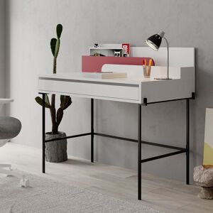 DECORTIE Leila working table - white - burgundy - White DECORTIE Leila working table - white - burgundy - White