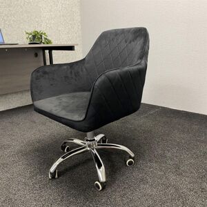 Kosy Koala - Office Chair black velvet swivel with arms and wheels leisure home desk computer Kosy Koala - Office Chair black velvet swivel with arms and wheels leisure home desk computer