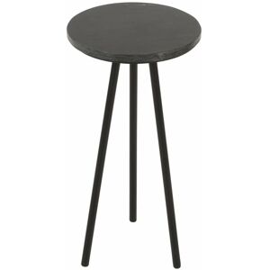 Verty Furniture - Luxor Side Table With Black Marble Top & Metal Legs Verty Furniture - Luxor Side Table With Black Marble Top & Metal Legs