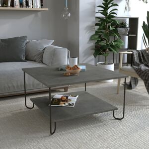 Decortie - Marbo Modern Coffee Table Multipurpose h 45cm - Retro Grey - Retro Grey Decortie - Marbo Modern Coffee Table Multipurpose h 45cm - Retro Grey - Retro Grey