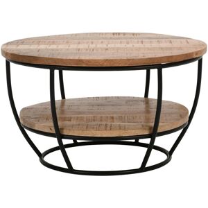 Verty Furniture - Merlin Mango Wooden & Metal Coffee Table With Shelf Verty Furniture - Merlin Mango Wooden & Metal Coffee Table With Shelf