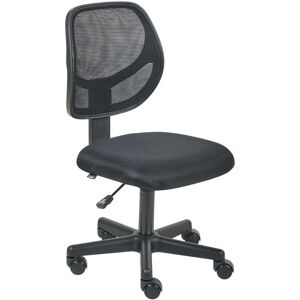 Beliani - Mesh Upholstered Armless Office Chair Full Swivel Seat Height Adjustment Black Joyful Beliani - Mesh Upholstered Armless Office Chair Full Swivel Seat Height Adjustment Black Joyful