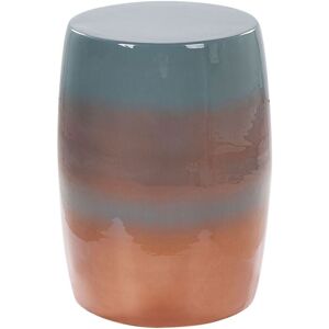 Beliani Accent Side Table Golden Brown Blue Iron Round Top Modern Style - Side Table Beliani Accent Side Table Golden Brown Blue Iron Round Top Modern Style - Side Table