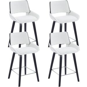 WAHSON OFFICE CHAIRS Modern Bar Stools Set of 4 Upholstered in Sherpa Fabric Bar Chairs with Black Legs Breakfast Counter Stools for Home Pub Restaurant, White, Wahson WAHSON OFFICE CHAIRS Modern Bar Stools Set of 4 Upholstered in Sherpa Fabric Bar Chairs with Black Legs Breakfast Counter Stools for Home Pub Restaurant, White, Wahson