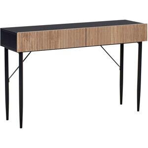 BELIANI Console Table BLYTHE Natural Ash Wood Black BELIANI Console Table BLYTHE Natural Ash Wood Black