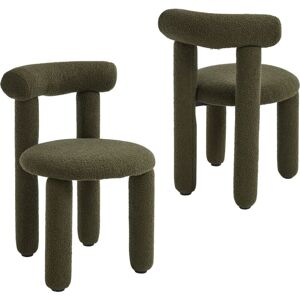 WAHSON OFFICE CHAIRS Dining Chairs Set of 2 in Faux Fur Upholstered Modern Leisure Chairs for Kitchen Living Room Restaurant Cafe, Green, Wahson WAHSON OFFICE CHAIRS Dining Chairs Set of 2 in Faux Fur Upholstered Modern Leisure Chairs for Kitchen Living Room Restaurant Cafe, Green, Wahson
