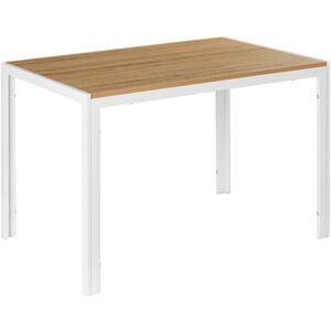 Beliani Light Brown/White 120x70cm Modern Rectangular Dining Table Beliani Light Brown/White 120x70cm Modern Rectangular Dining Table