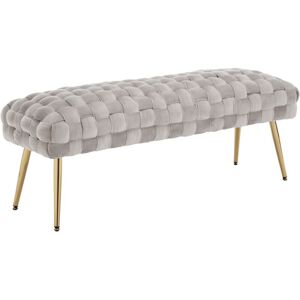 Wahson Office Chairs - Modern Ottoman Bench in Velvet Bed End Stool Upholstered Bench with Golden Metal Legs Window Seat for Entryway Living Room Wahson Office Chairs - Modern Ottoman Bench in Velvet Bed End Stool Upholstered Bench with Golden Metal Legs Window Seat for Entryway Living Room