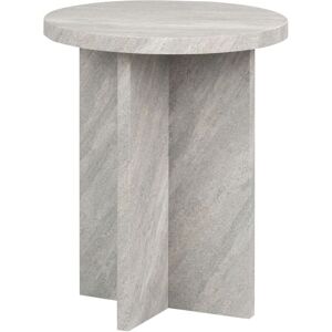Beliani - Modern Side Table mdf ⌀ 44 cm Living Room Furniture Stone Veneer Grey Stone Effect Stanton Beliani - Modern Side Table mdf ⌀ 44 cm Living Room Furniture Stone Veneer Grey Stone Effect Stanton