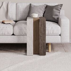 Decortie - Muju Modern c Shape Table Multipurpose - Gold Marble Effect / Oak Effect / Dark Coffee - Oak Effect Decortie - Muju Modern c Shape Table Multipurpose - Gold Marble Effect / Oak Effect / Dark Coffee - Oak Effect