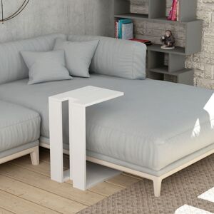 Decortie Muju C Shape Table - White - Coffee/Side Table Decortie Muju C Shape Table - White - Coffee/Side Table
