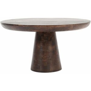 Verty Furniture - Natural Solid Dark Mango Wood Round Coffee Table Verty Furniture - Natural Solid Dark Mango Wood Round Coffee Table