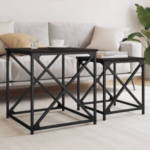 Vidaxl - Nesting Coffee Tables 2 pcs Black Engineered Wood Vidaxl - Nesting Coffee Tables 2 pcs Black Engineered Wood