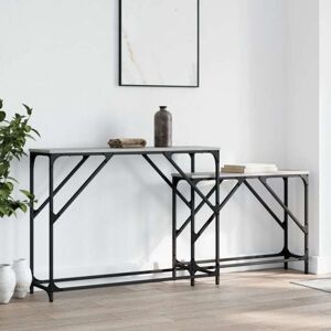 Vidaxl - Nesting Console Tables 2 pcs Grey Sonoma Engineered Wood Vidaxl - Nesting Console Tables 2 pcs Grey Sonoma Engineered Wood
