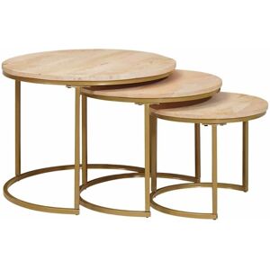 Nesting Coffee Tables 3 pcs Brown Solid Mango Wood and Steel vidaXL Nesting Coffee Tables 3 pcs Brown Solid Mango Wood and Steel vidaXL