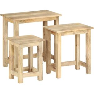 Nesting Tables 3 pcs Solid Mango Wood Vidaxl Nesting Tables 3 pcs Solid Mango Wood Vidaxl