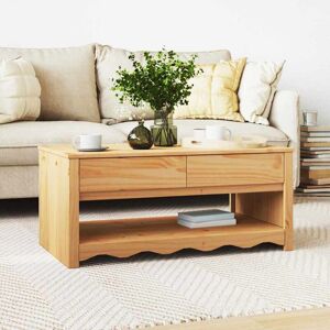 Vidaxl - Coffee Table with Drawer Oak 99 x 55 x 45 cm Solid pine wood Vidaxl - Coffee Table with Drawer Oak 99 x 55 x 45 cm Solid pine wood