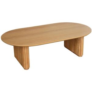 Sweeek - Oblong Rubberwood Coffee Table with Light Wood Veneer – l 122 x d 65 x h 35 cm – Gabrielle Sweeek - Oblong Rubberwood Coffee Table with Light Wood Veneer – l 122 x d 65 x h 35 cm – Gabrielle