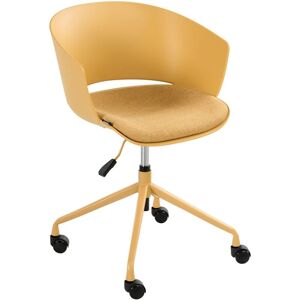 BELIANI Office Chair GLEEFUL Fabric Yellow BELIANI Office Chair GLEEFUL Fabric Yellow