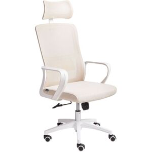 BELIANI Office Chair MONARCH Fabric Beige BELIANI Office Chair MONARCH Fabric Beige