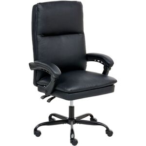 Beliani - Office Executive Chair Seat Adjustment Tilt Thick Padding Faux Leather Black Serene Beliani - Office Executive Chair Seat Adjustment Tilt Thick Padding Faux Leather Black Serene