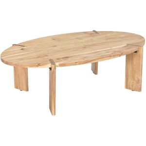 SWEEEK Oval solid mango wood coffee table, Reva, Natural, 120x65x36 cm SWEEEK Oval solid mango wood coffee table, Reva, Natural, 120x65x36 cm