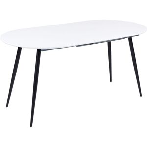 BELIANI Extending Dining Table STAVERTON White 120/160 cm 80 cm BELIANI Extending Dining Table STAVERTON White 120/160 cm 80 cm