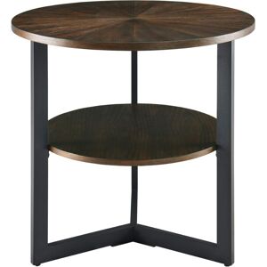 PADMA HOUSE Round Large End Table with 2-Tire Storage Shelf, Farmhouse Circle Side Tables for Living Room, Solid Wood Nightstand, Deside Table for PADMA HOUSE Round Large End Table with 2-Tire Storage Shelf, Farmhouse Circle Side Tables for Living Room, Solid Wood Nightstand, Deside Table for