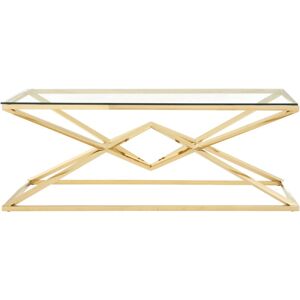 Premier Housewares - Interiors by Premier Geometric Design Corseted Champagne Coffee Table, Stunning Display Table, Easily Maintained Decorative Table Premier Housewares - Interiors by Premier Geometric Design Corseted Champagne Coffee Table, Stunning Display Table, Easily Maintained Decorative Table