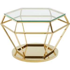 Premier Housewares - Interiors by Premier Sturdy Large Gold Finish Diamond End Table, Prismatic Design Sitting Room Side Table, Distinctive Side Table Premier Housewares - Interiors by Premier Sturdy Large Gold Finish Diamond End Table, Prismatic Design Sitting Room Side Table, Distinctive Side Table