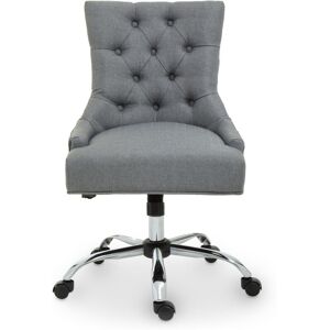 Premier Housewares - Anita Grey Fabric Home Office Chair Premier Housewares - Anita Grey Fabric Home Office Chair