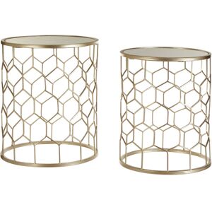 Premier Housewares - Arcana Honeycomb Side Tables - Set of 2 Premier Housewares - Arcana Honeycomb Side Tables - Set of 2