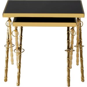 Premier Housewares - Interiors by Premier Contemporary Design Set Of 2 Nesting Tables, Versatile Side Tables, Elegant And Functional Square Tables Premier Housewares - Interiors by Premier Contemporary Design Set Of 2 Nesting Tables, Versatile Side Tables, Elegant And Functional Square Tables