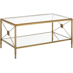 Premier Housewares Interiors by Premier Stunning Design Coffee Table With Gold Finish Frame, Versatile Display Table, Elegant Decorative Table Premier Housewares Interiors by Premier Stunning Design Coffee Table With Gold Finish Frame, Versatile Display Table, Elegant Decorative Table