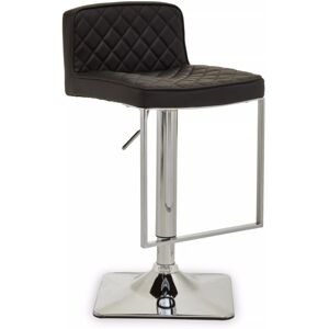 Premier Housewares - Baina Black And Gold Bar Stool With Square Base Premier Housewares - Baina Black And Gold Bar Stool With Square Base