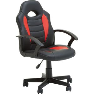 Premier Housewares - Black and Red pu Home Office Chair Premier Housewares - Black and Red pu Home Office Chair