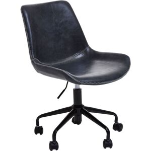 Premier Housewares - Bloomberg Grey Leather Chair Premier Housewares - Bloomberg Grey Leather Chair
