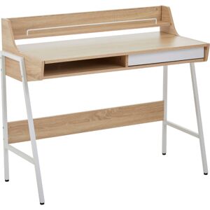 Bradbury Natural Oak Veneer Desk - Premier Housewares Bradbury Natural Oak Veneer Desk - Premier Housewares