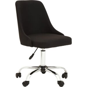 Premier Housewares - Brent Black And Chrome Home Office Chair Premier Housewares - Brent Black And Chrome Home Office Chair