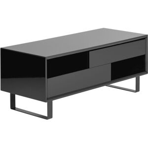 Premier Housewares - Coffee Table For Living Room / Garden Black Low Outdoor Coffee Tables With Storage Gloss Finish Wooden Square Furniture 48 x 120 Premier Housewares - Coffee Table For Living Room / Garden Black Low Outdoor Coffee Tables With Storage Gloss Finish Wooden Square Furniture 48 x 120