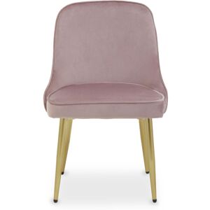 Premier Housewares - Interiors by Premier Dusky Pink Velvet Dining Chair, Mid-Century Modern Pink and Gold Velvet Dining Chairs, Luxury Dining Chair Premier Housewares - Interiors by Premier Dusky Pink Velvet Dining Chair, Mid-Century Modern Pink and Gold Velvet Dining Chairs, Luxury Dining Chair