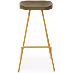 Premier Housewares Gold Metal Frame Bar Stool - Contemporary Stool Premier Housewares Gold Metal Frame Bar Stool - Contemporary Stool