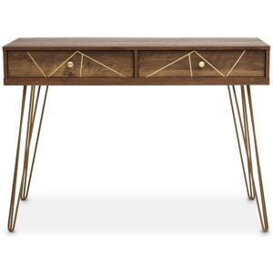 Premier Housewares - Interiors by Premier Compact And Versatile Console Table, Ample Storage Metallic Furniture, Timeless Design Hallway Table Premier Housewares - Interiors by Premier Compact And Versatile Console Table, Ample Storage Metallic Furniture, Timeless Design Hallway Table