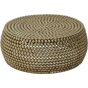 Premier Housewares - Iron Coffee Tables / Square Templar Beaded Gold Design/ w81 x d81 x h34cm Premier Housewares - Iron Coffee Tables / Square Templar Beaded Gold Design/ w81 x d81 x h34cm