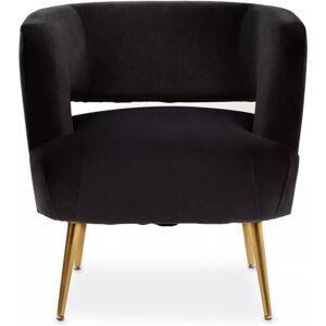 Premier Housewares - Interiors by Premier Black Velvet Chair with Gold Finish Metal Legs, Backrest Dining Chair, Easy to Clean Armchair Premier Housewares - Interiors by Premier Black Velvet Chair with Gold Finish Metal Legs, Backrest Dining Chair, Easy to Clean Armchair