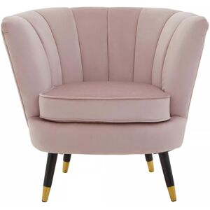 Premier Housewares - Interiros by Premier Dusty Pink Velvet Chair with Black Wood & Gold Finish Legs, Backrest Armchair, Easy to Clean Dining Chair Premier Housewares - Interiros by Premier Dusty Pink Velvet Chair with Black Wood & Gold Finish Legs, Backrest Armchair, Easy to Clean Dining Chair