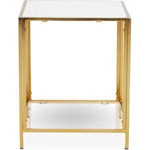 Premier Housewares - Interiors by Premier Glass and Gold Frame Side Table, Modern Side Table with Terrazzo Effect, Sleek and Contemporary Side Table Premier Housewares - Interiors by Premier Glass and Gold Frame Side Table, Modern Side Table with Terrazzo Effect, Sleek and Contemporary Side Table